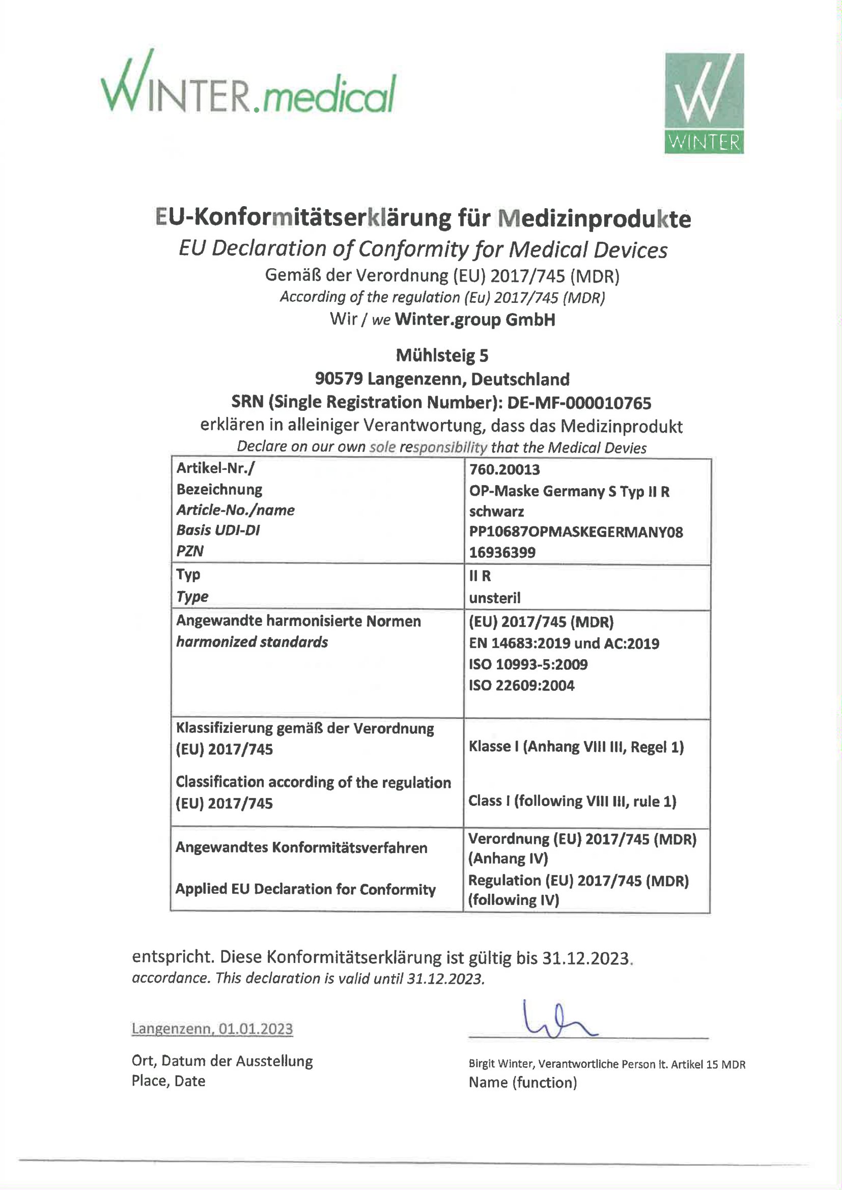 Medizinische Einweg OP-Masken 50 Stk. - Bunt