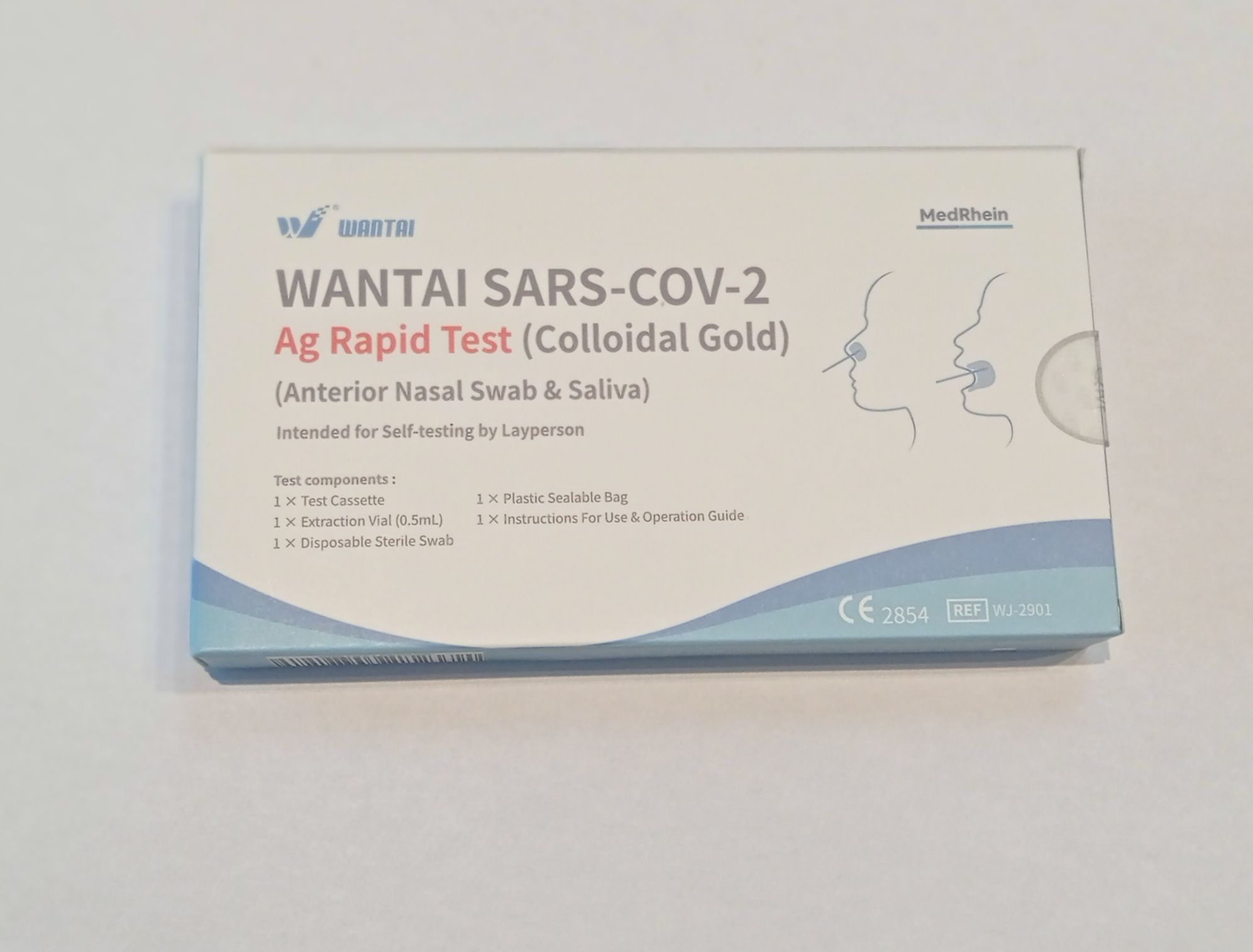 10x WANTAI SARS-COV-2 Ag Schnelltest (Kolloidales Gold) 
