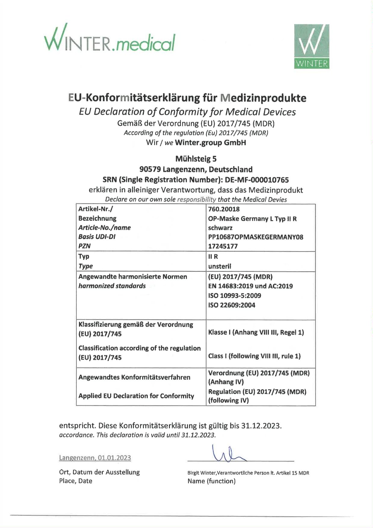 Medizinische Einweg OP-Masken 50 Stk. - Schwarz/Schwarz