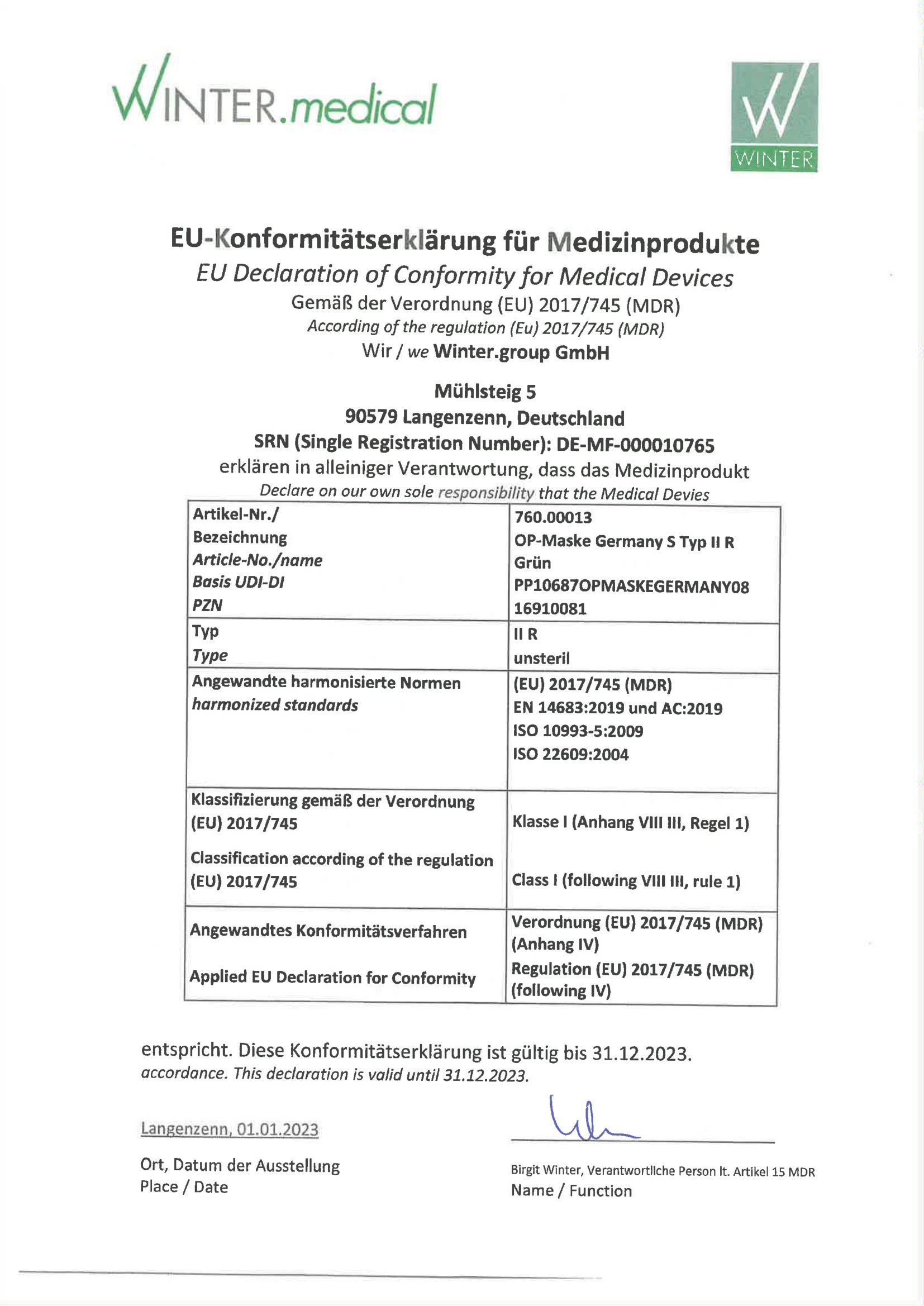 Medizinische Einweg OP-Masken 50 Stk. - Bunt