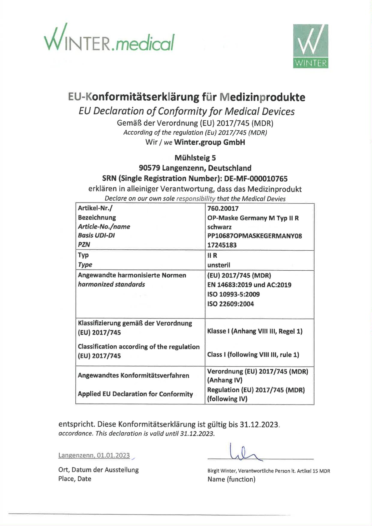 Medizinische Einweg OP-Masken 50 Stk. - Schwarz/Schwarz