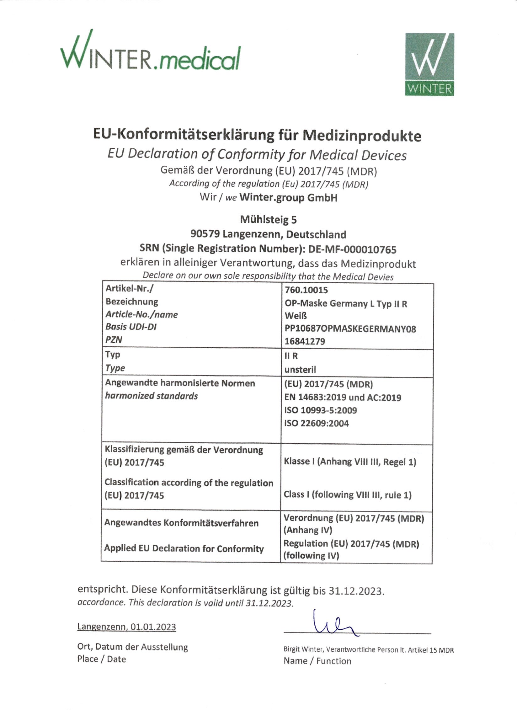 Medizinische Einweg OP-Masken 50 Stk. - Bunt